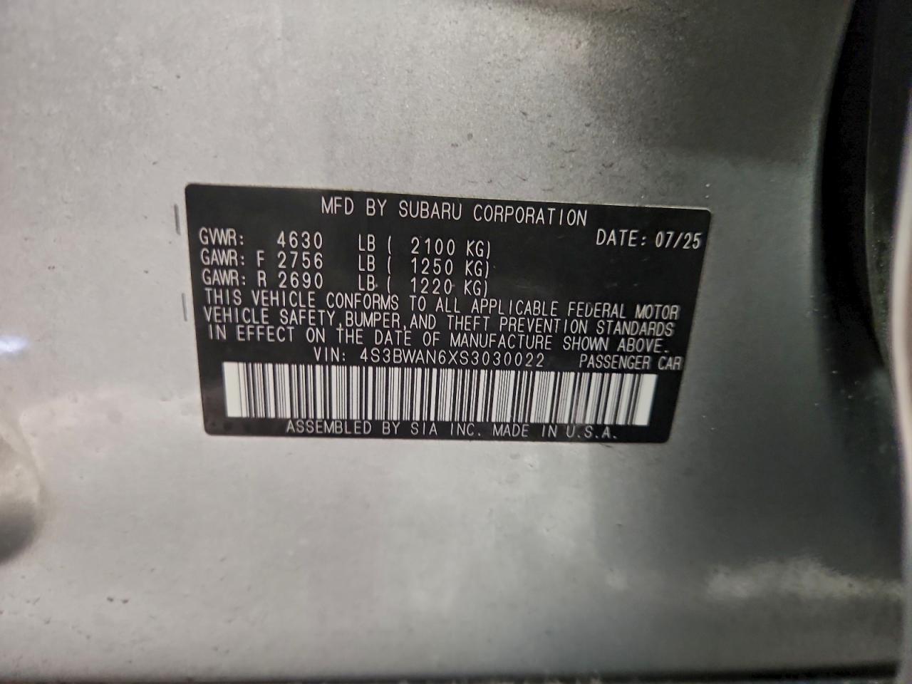 2025 SUBARU Legacy