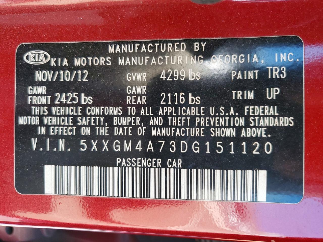 2013 KIA OPTIMA