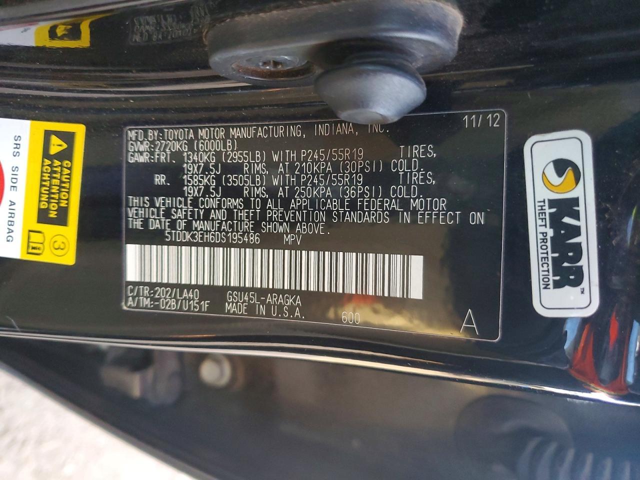 2013 TOYOTA HIGHLANDER