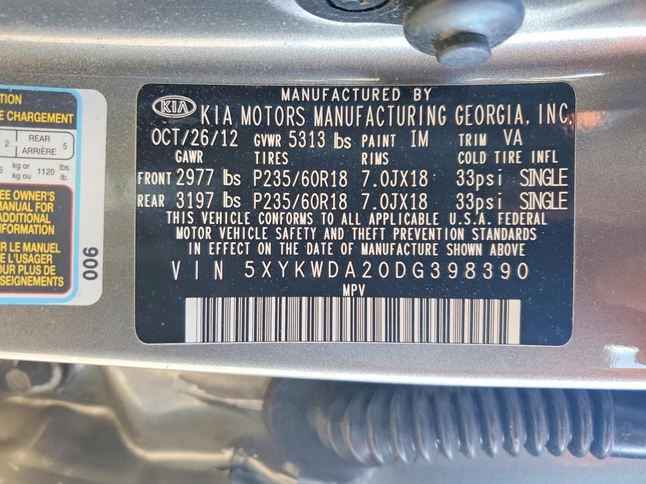 2013 KIA SORENTO