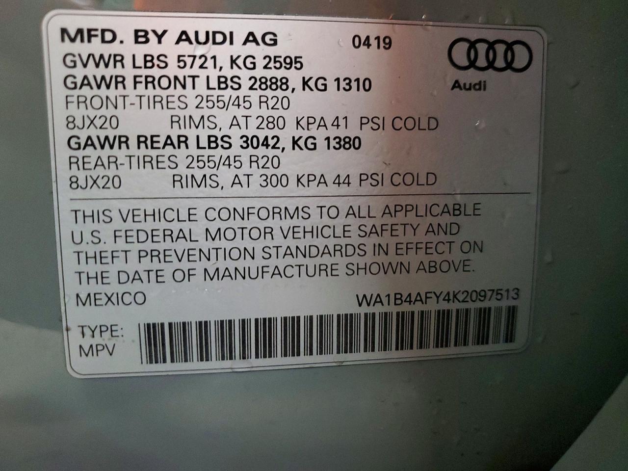 2019 AUDI SQ5
