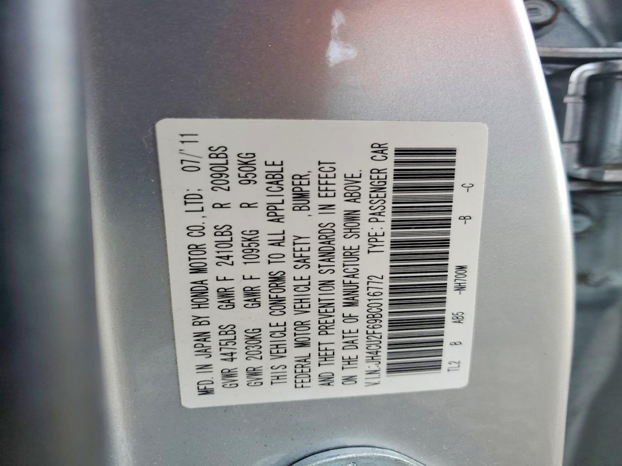 2011 ACURA TSX