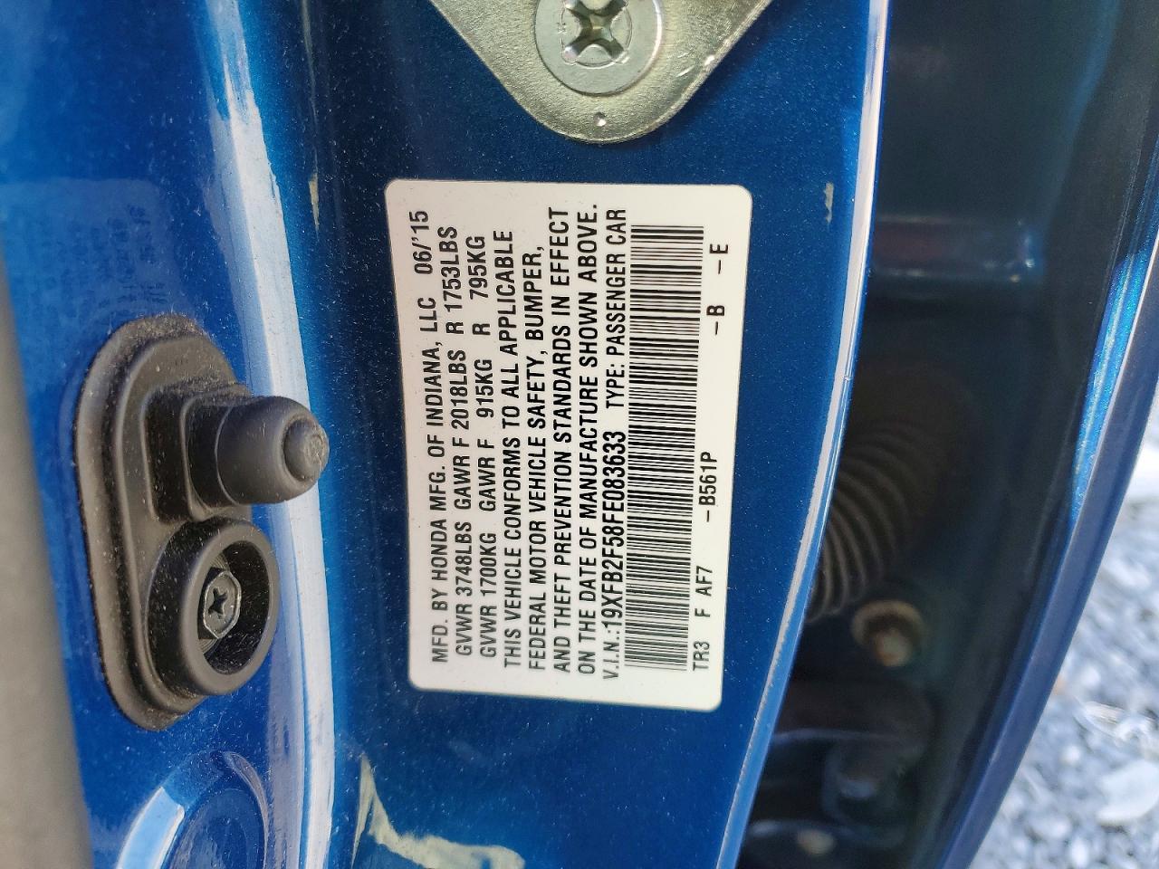 2015 HONDA CIVIC