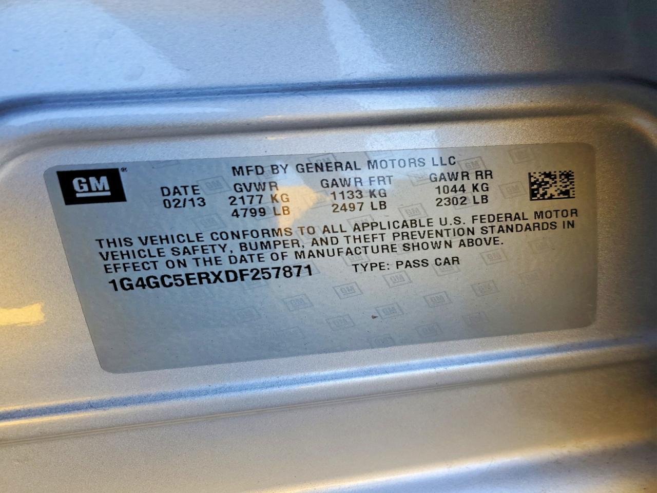 2013 BUICK LACROSSE