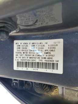 2014 HONDA ACCORD
