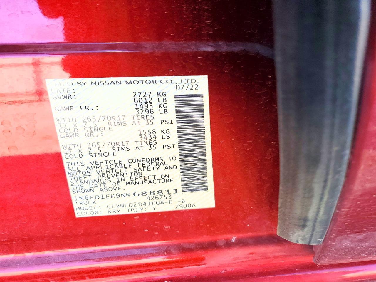 2022 NISSAN Frontier