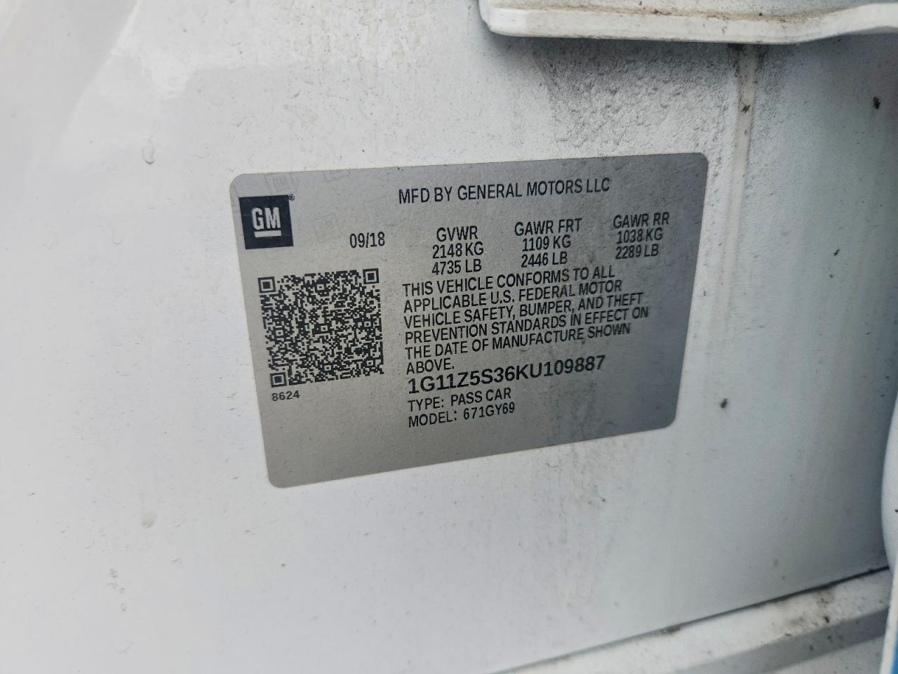 2019 CHEVROLET IMPALA