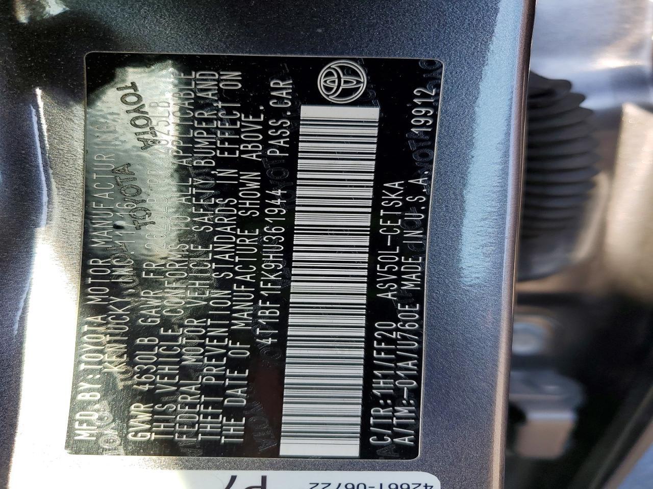 2017 TOYOTA CAMRY