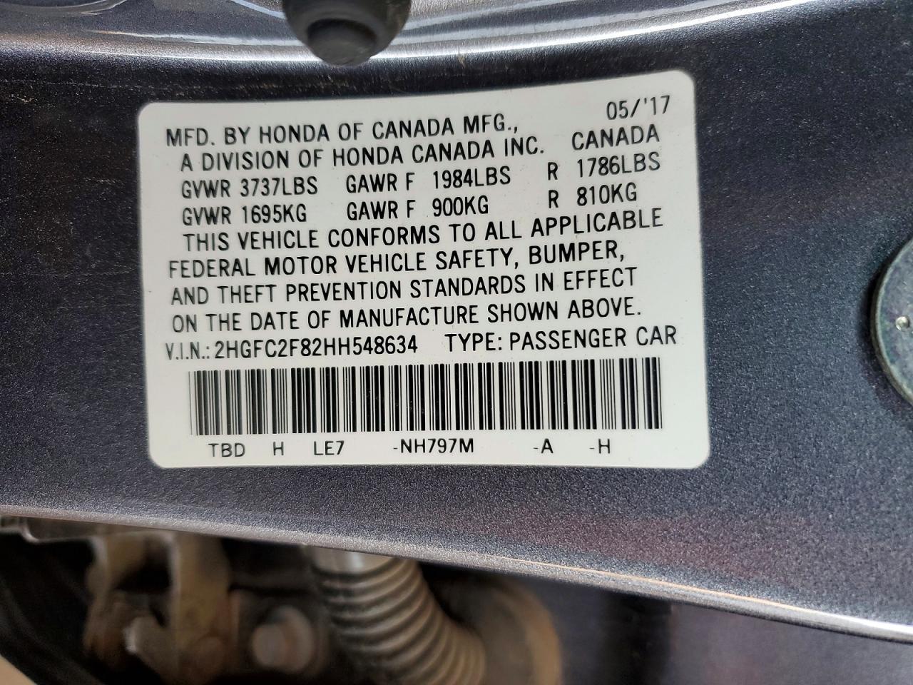 2017 HONDA CIVIC