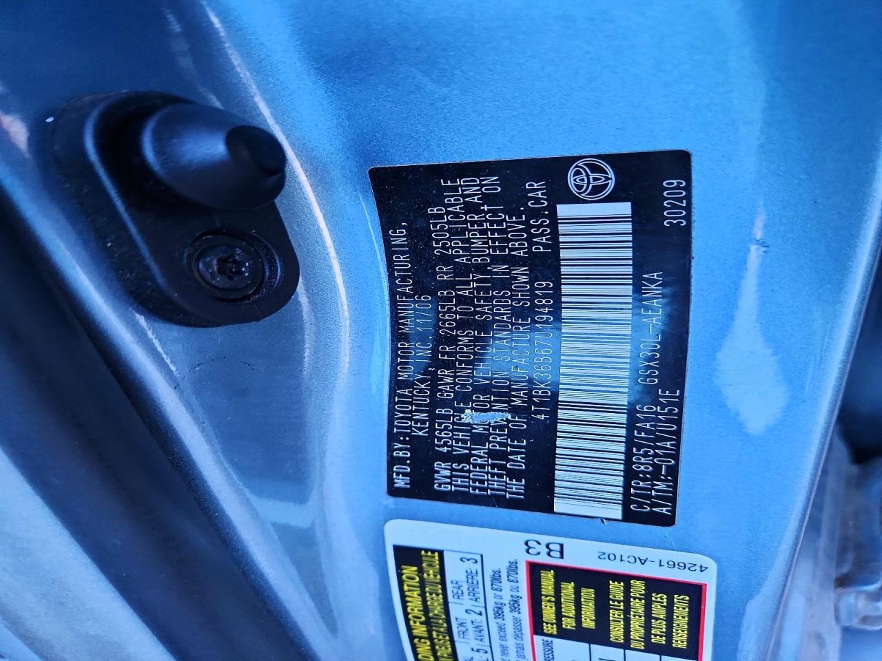 2007 TOYOTA Avalon