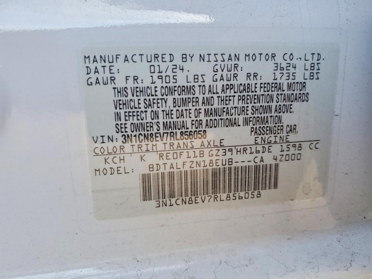 2024 NISSAN VERSA