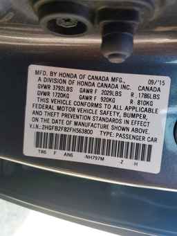 2015 HONDA CIVIC