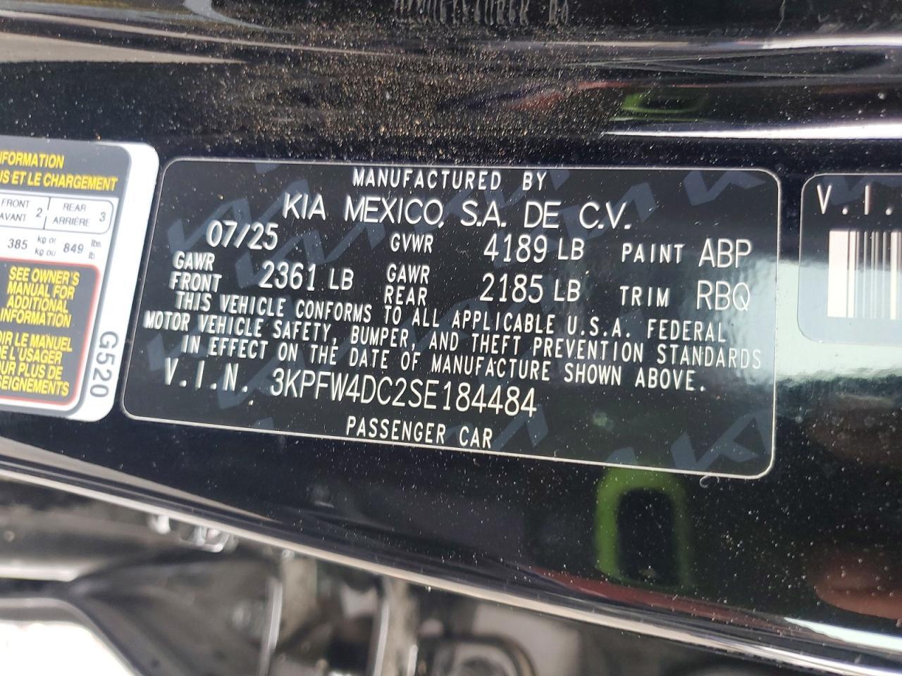 2025 KIA K4