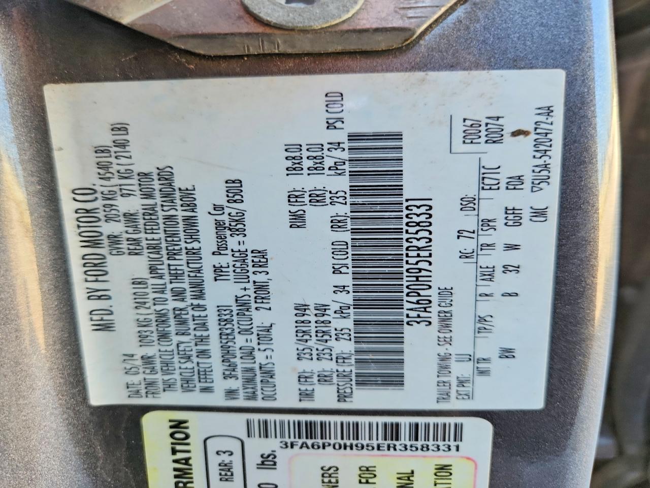 2014 FORD FUSION