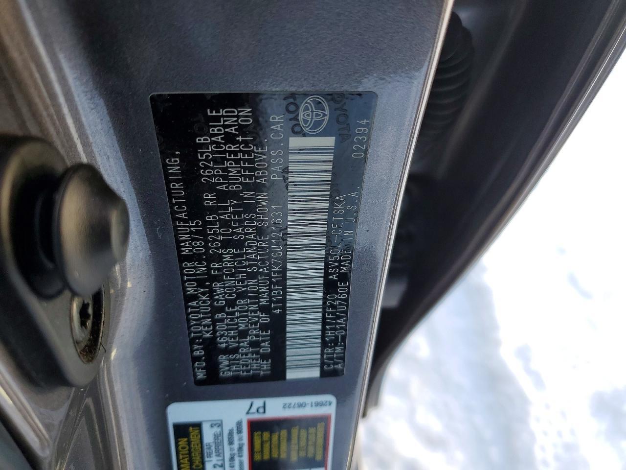 2016 TOYOTA CAMRY