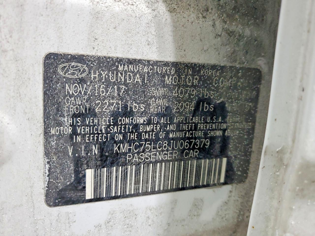 2018 HYUNDAI Ioniq