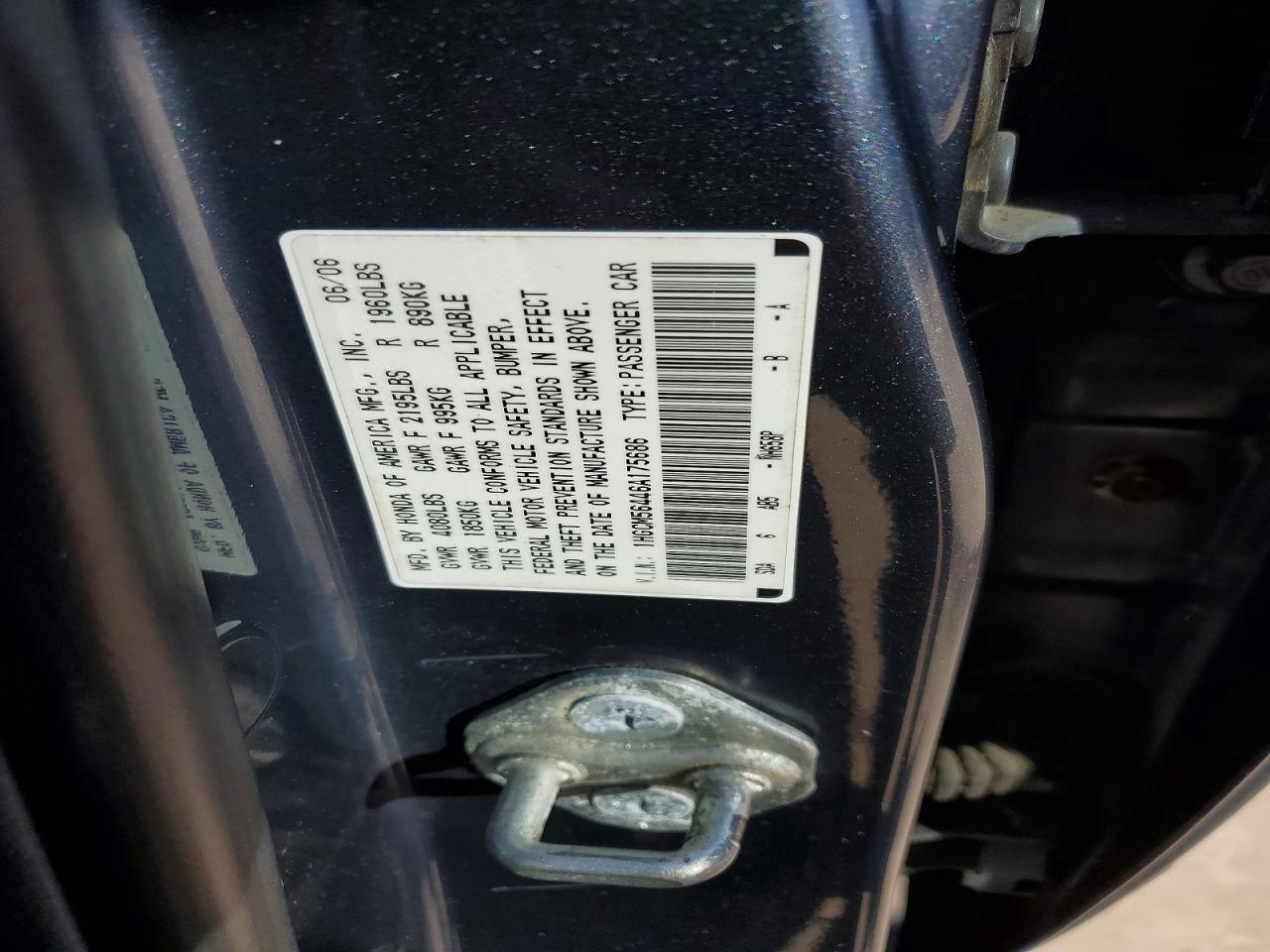 2006 HONDA ACCORD