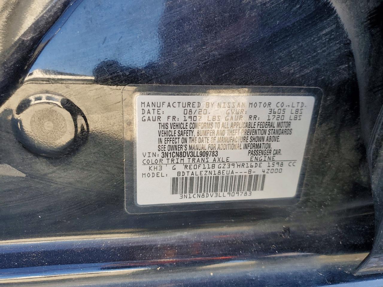 2020 NISSAN VERSA