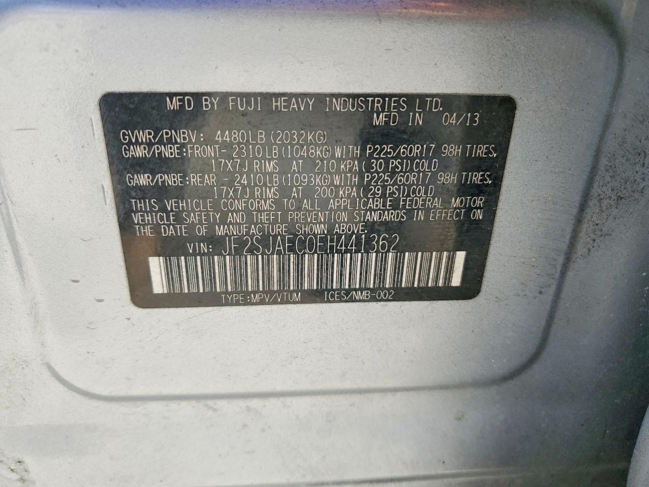 2014 SUBARU FORESTER