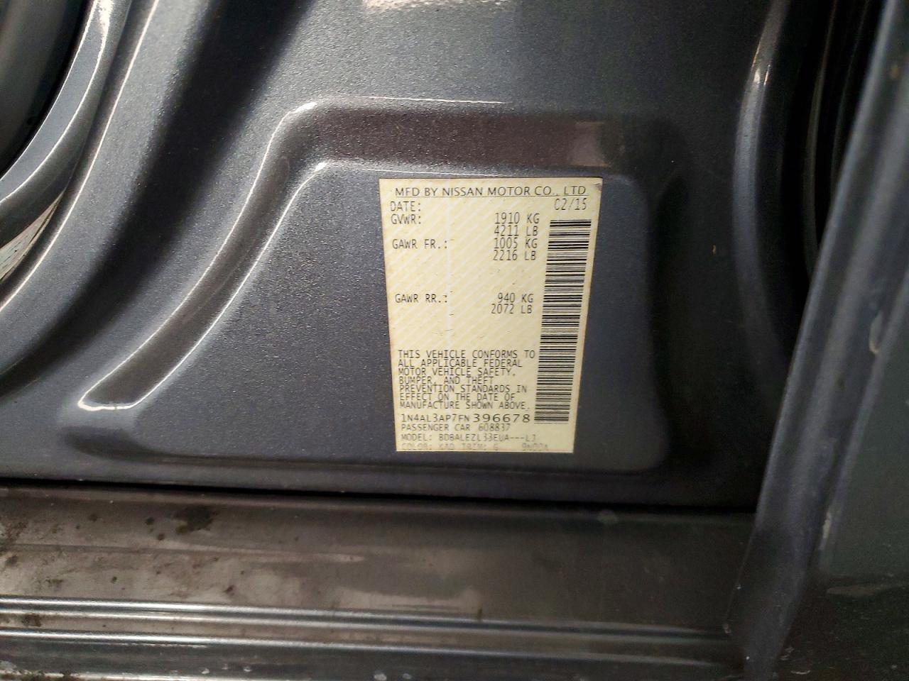 2015 NISSAN ALTIMA