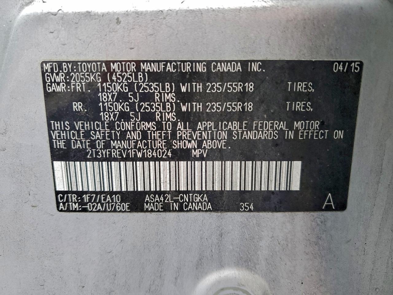 2015 TOYOTA RAV4