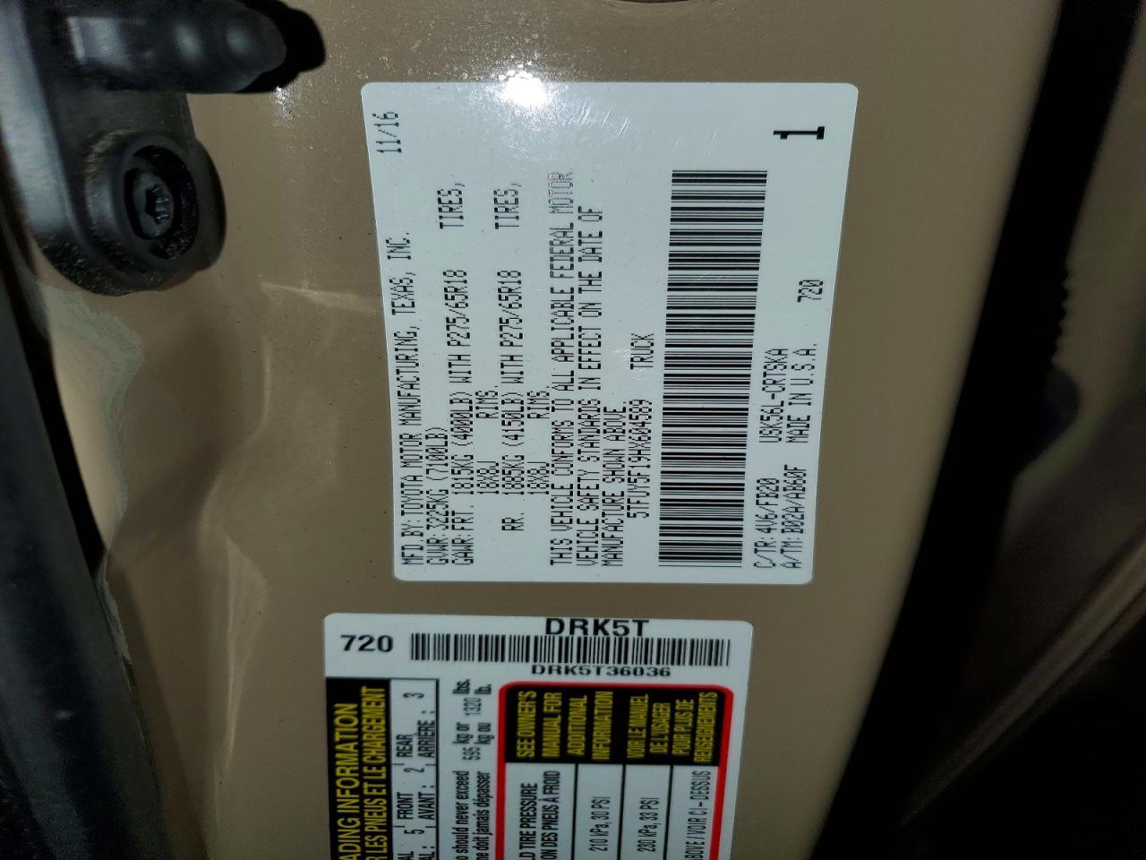 2017 TOYOTA TUNDRA