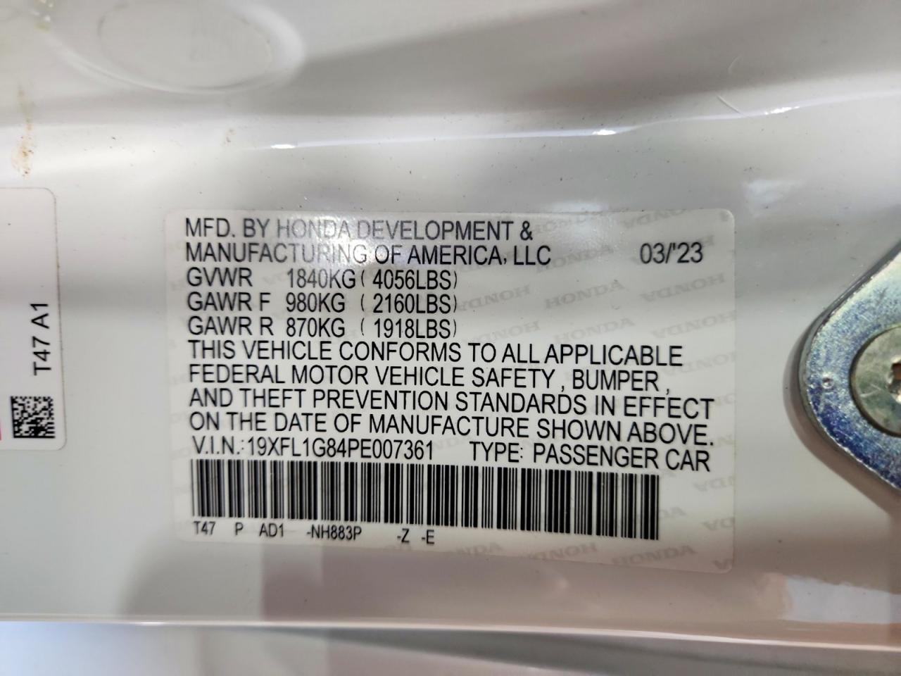 2023 HONDA CIVIC