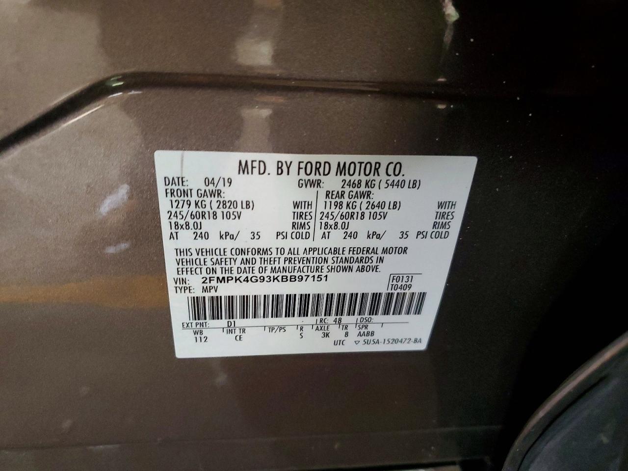 2019 FORD EDGE