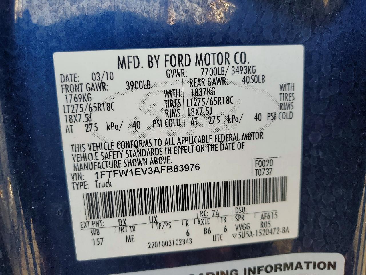 2010 FORD F-150