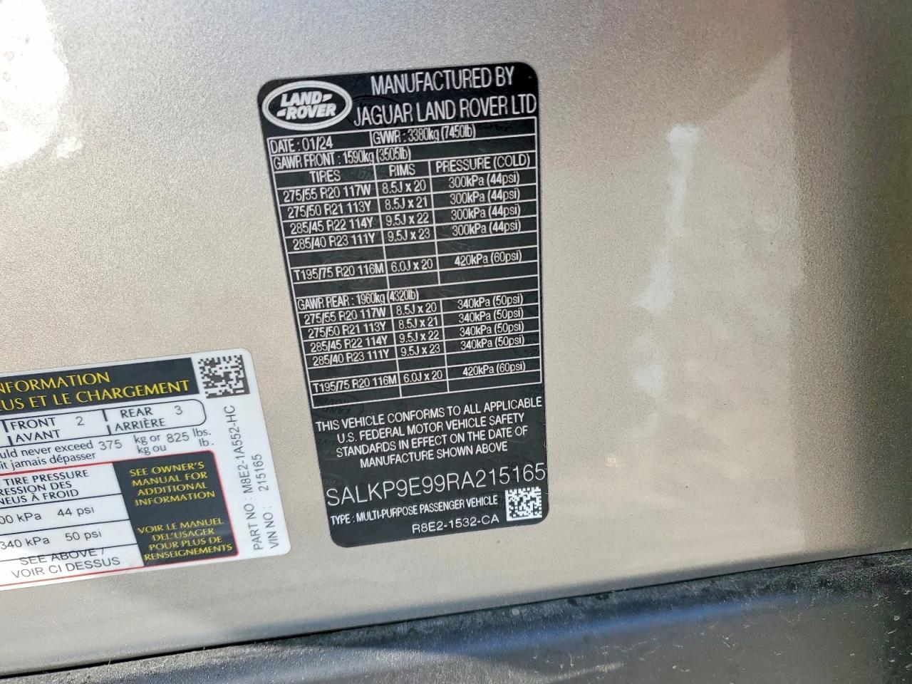 2024 LAND ROVER RANGE ROVER