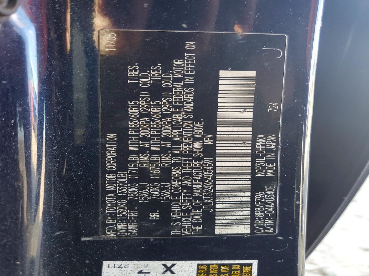 2006 TOYOTA SCION