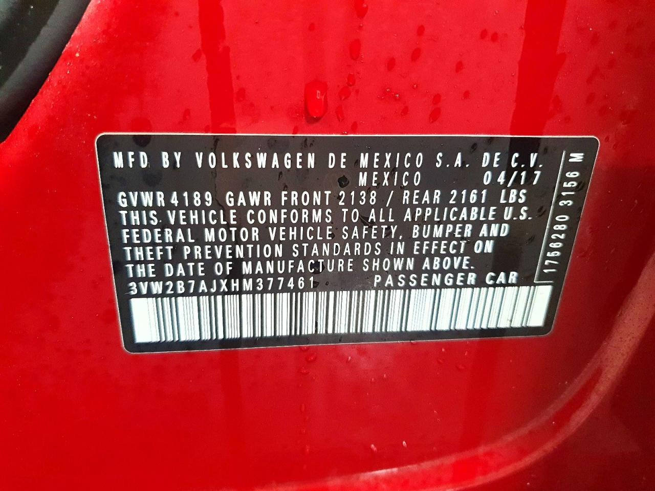 2017 VOLKSWAGEN JETTA
