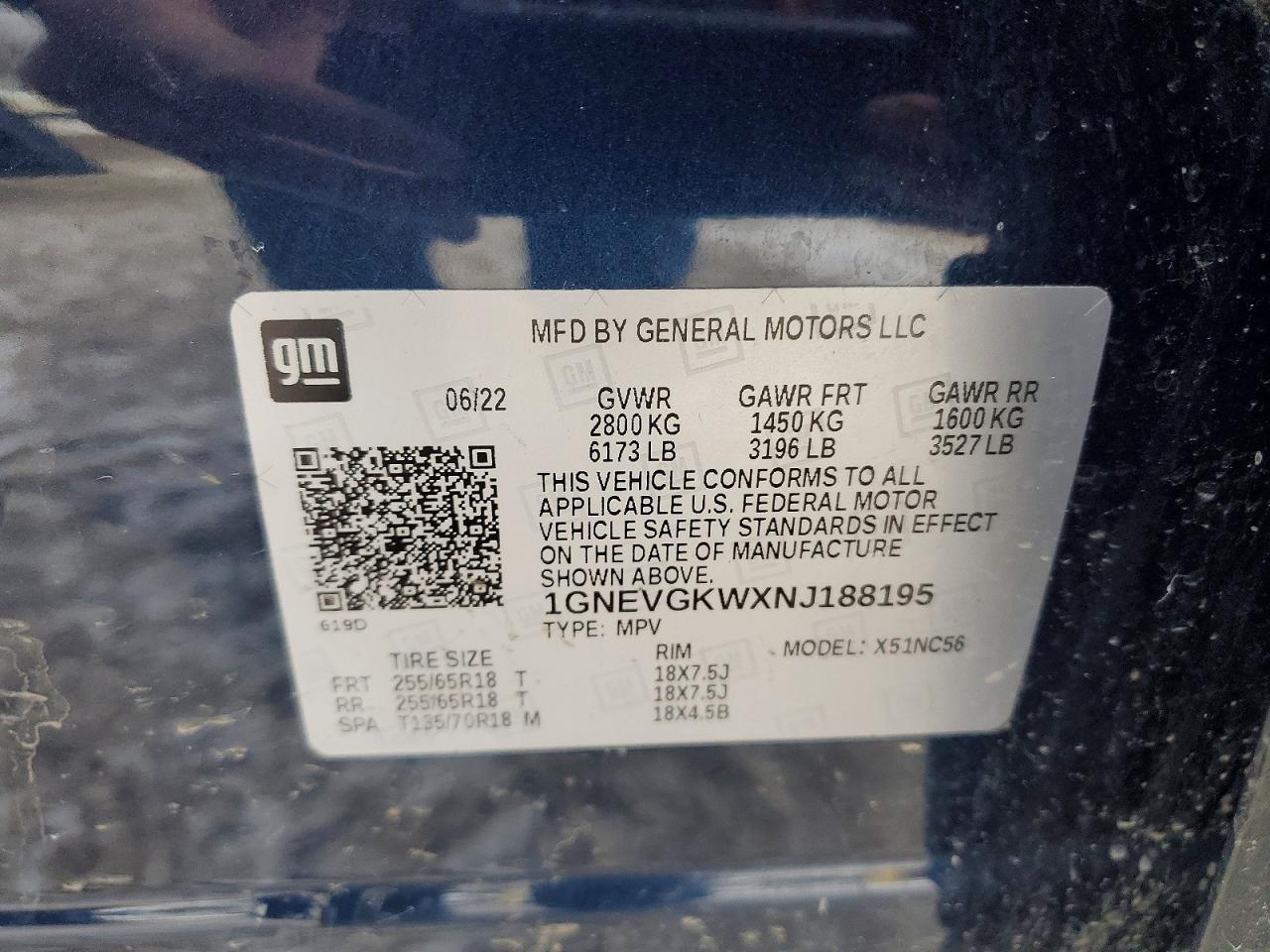 2022 CHEVROLET TRAVERSE