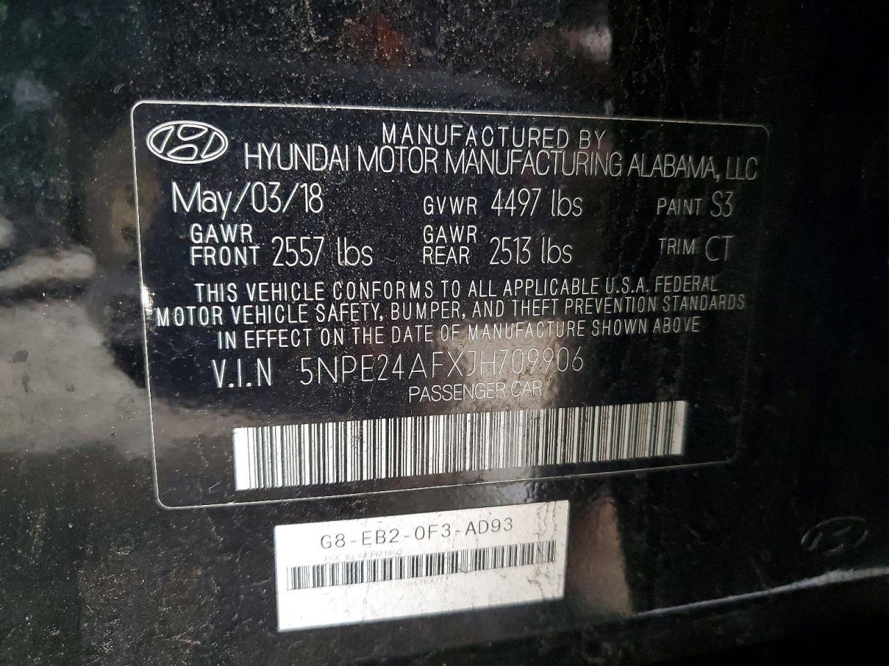 2018 HYUNDAI SONATA