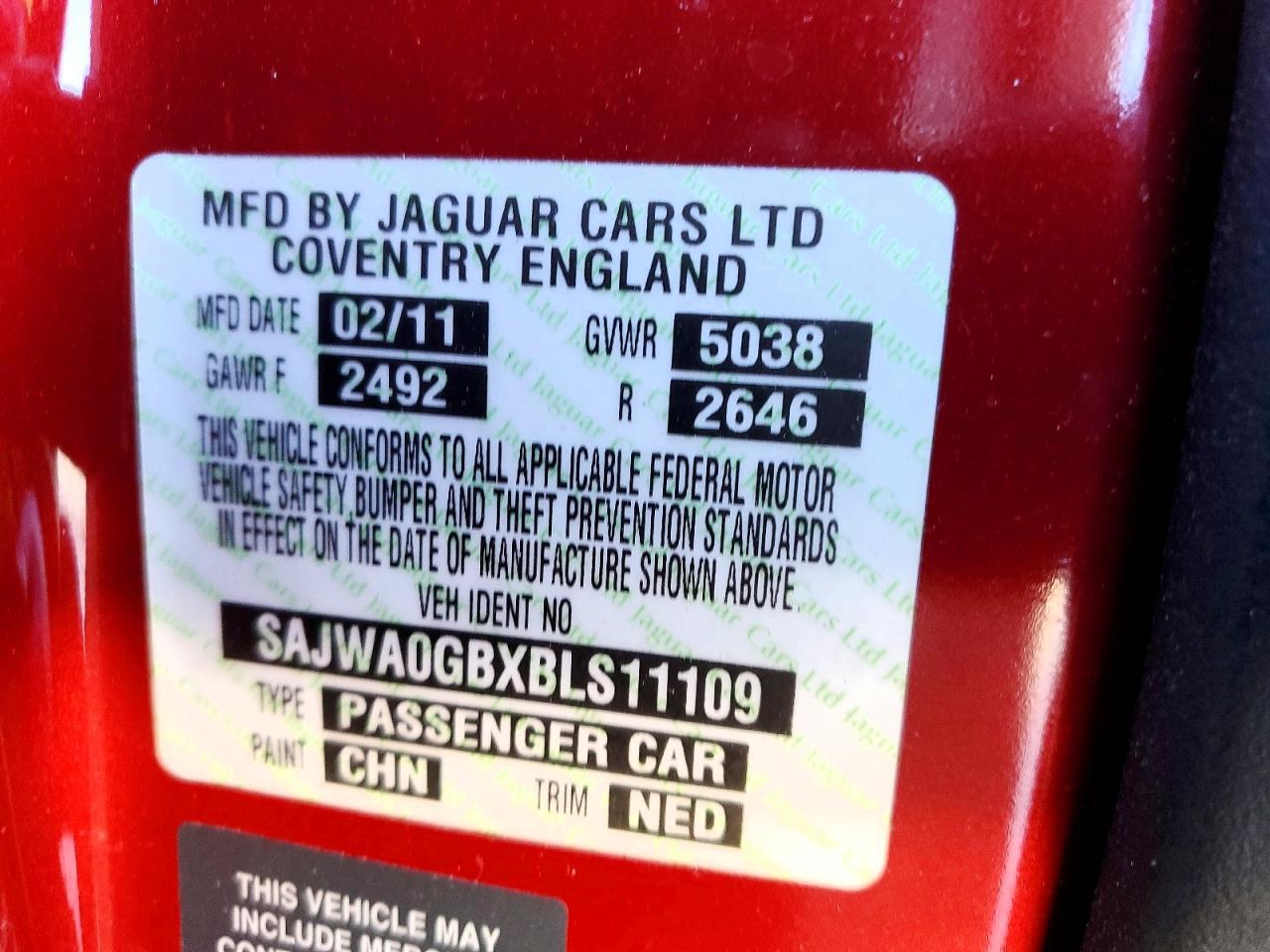 2011 JAGUAR XF