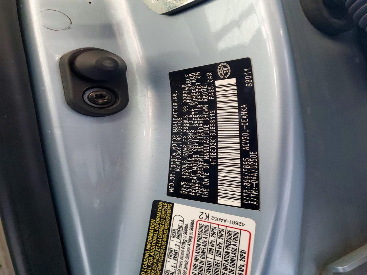 2006 TOYOTA CAMRY