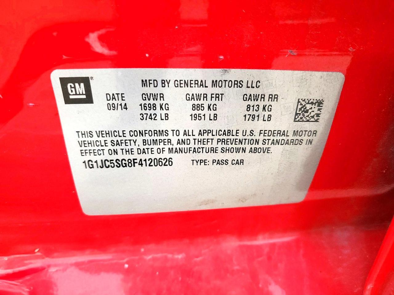 2015 CHEVROLET SONIC