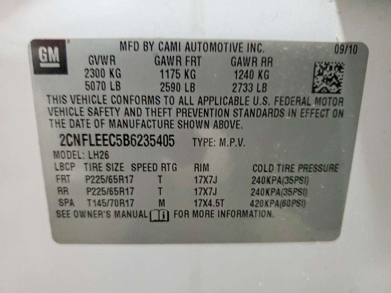 2011 CHEVROLET EQUINOX