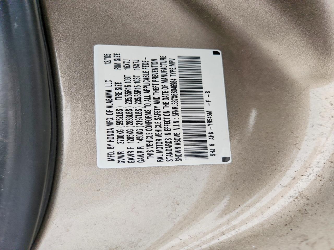 2006 HONDA ODYSSEY