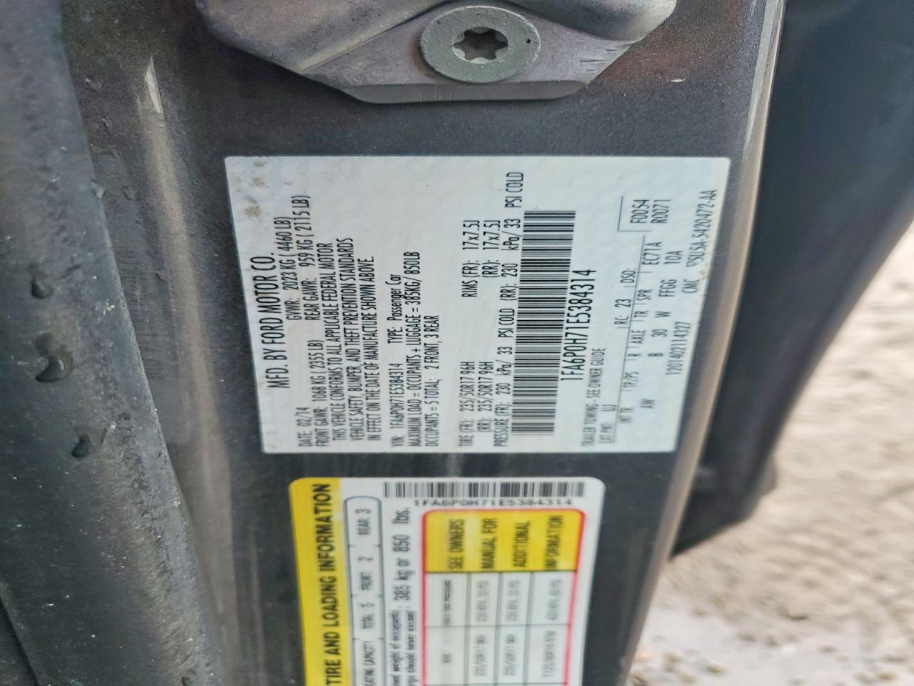 2014 FORD FUSION