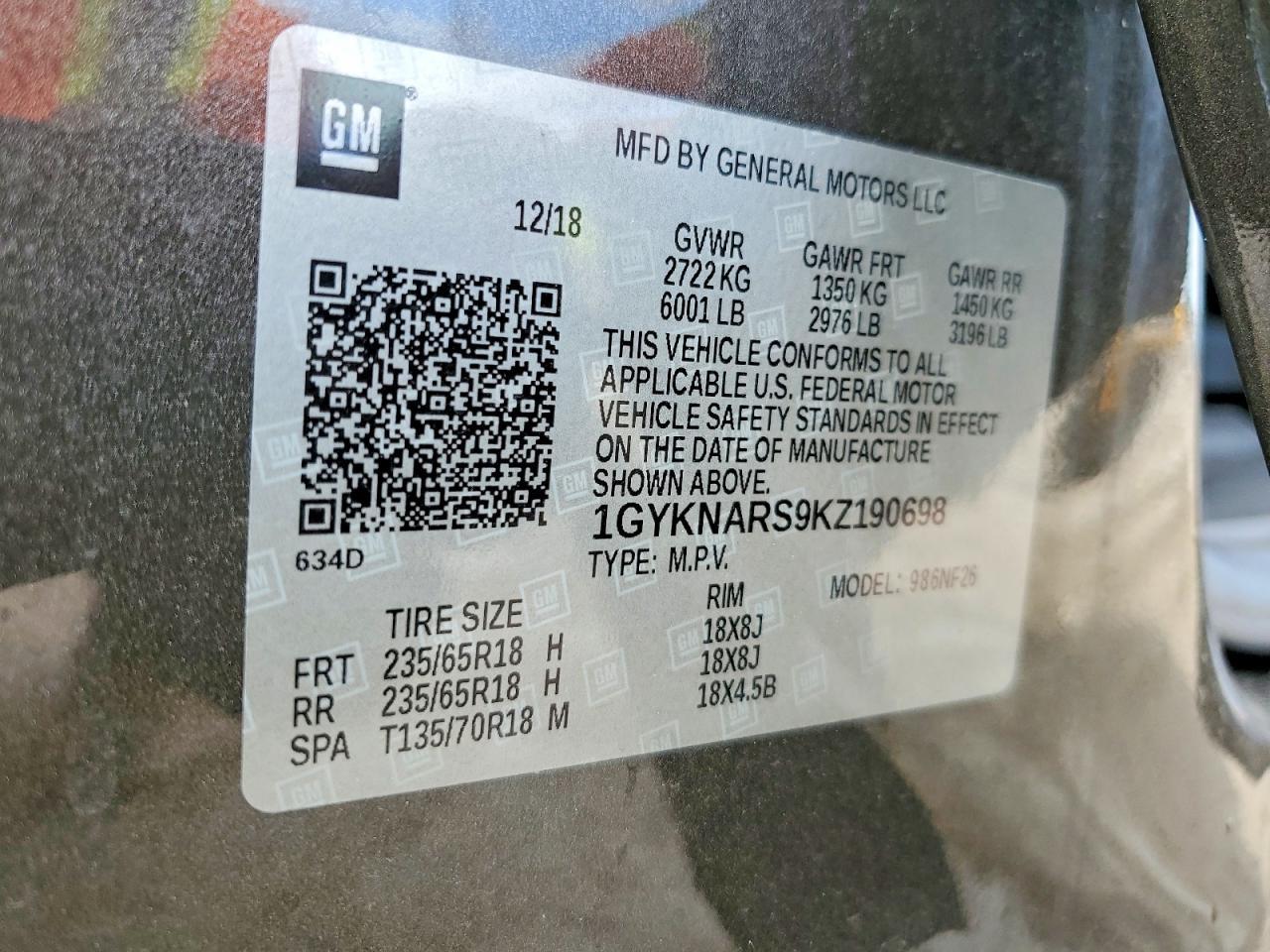 2019 CADILLAC XT5