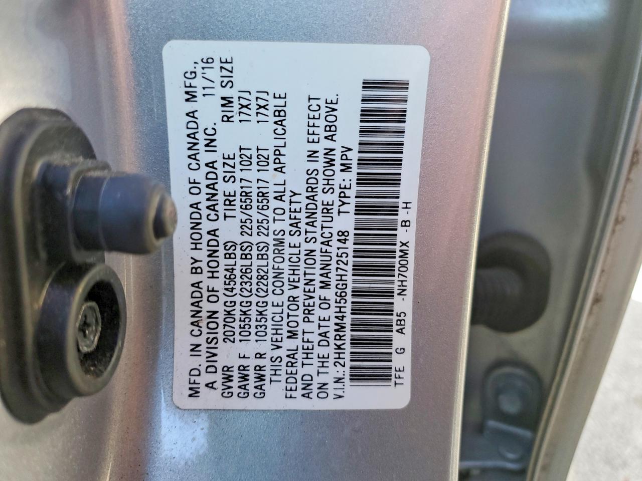 2016 HONDA CR-V