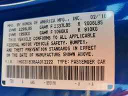 2010 HONDA ACCORD