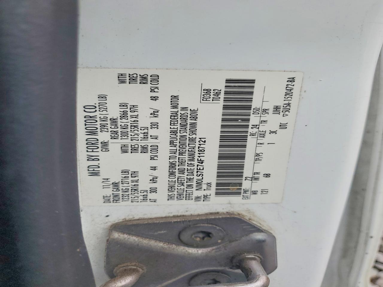 2015 FORD TRANSIT CONNECT