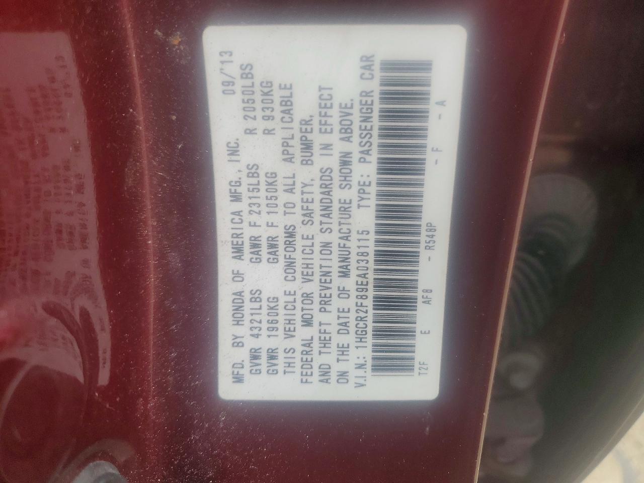 2014 HONDA ACCORD