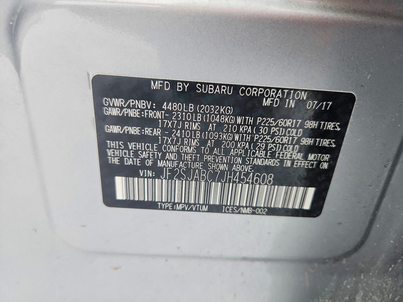 2018 SUBARU FORESTER