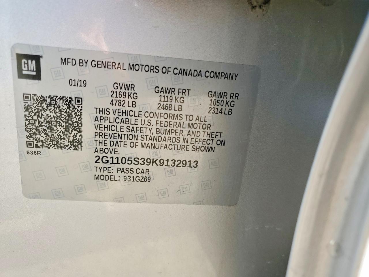 2019 CHEVROLET IMPALA
