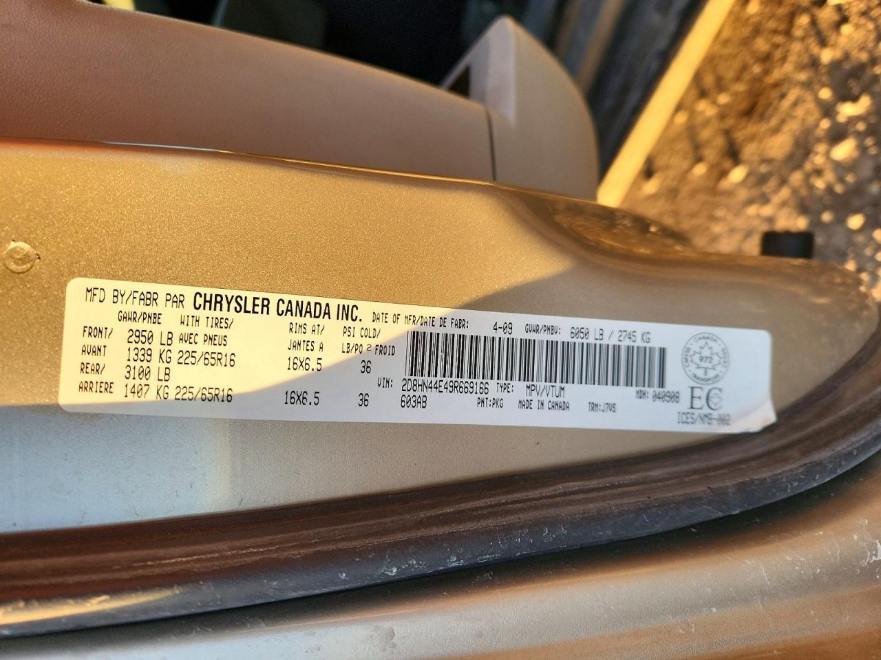 2009 DODGE GRAND CARAVAN