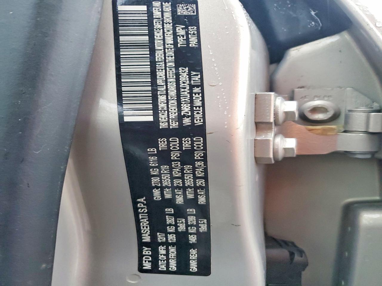 2018 MASERATI Levante