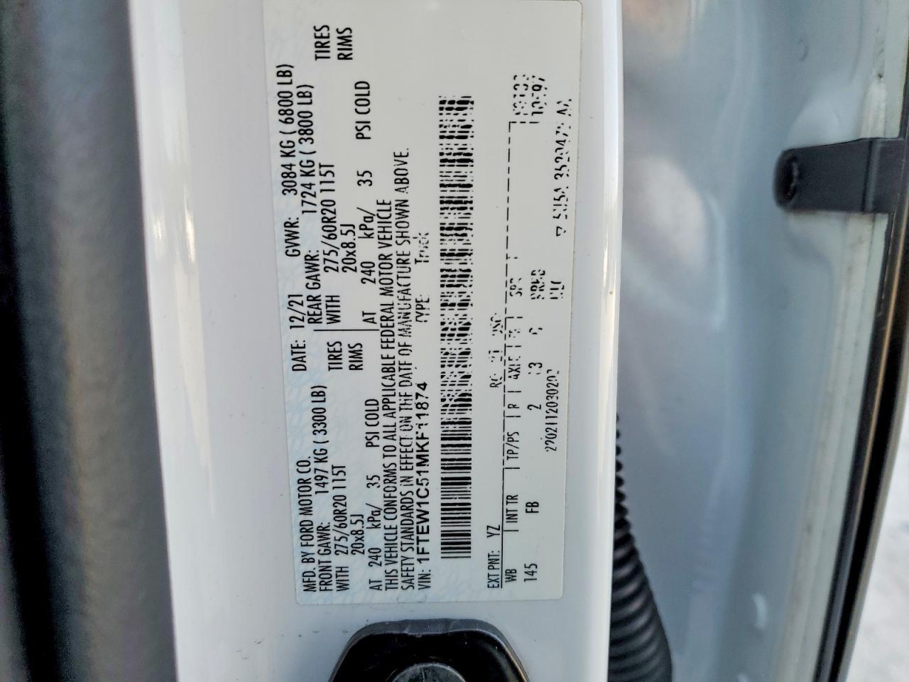 2021 FORD F-150 Lightning